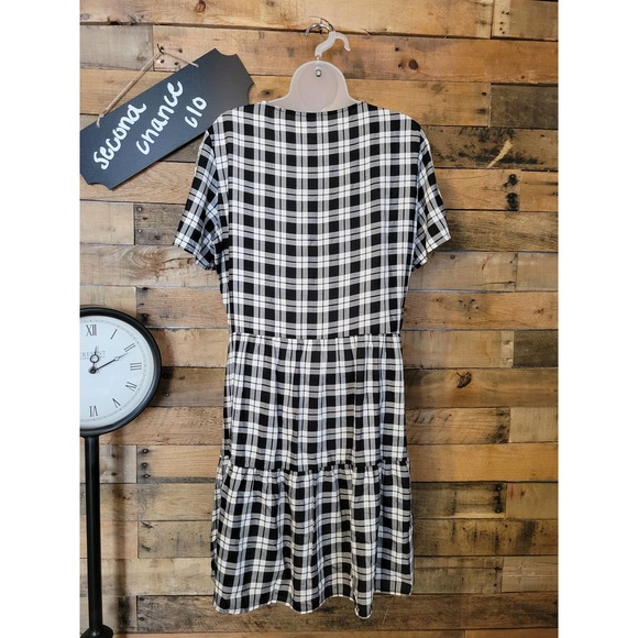Divided by H&M women's black and white gingham plaid dress size small - Picture 11 of 11